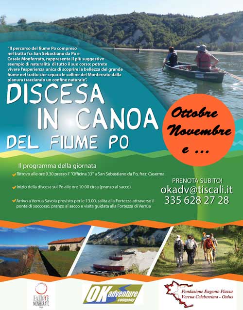 discesa canoa Po