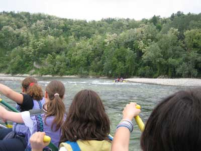 rafting fiume Po