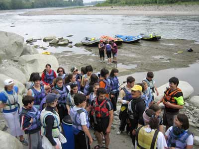rafting fiume Po