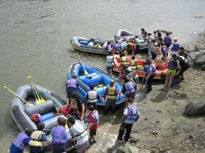 pausa rafting fiume Po